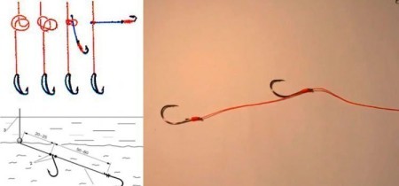 Четыре надёжных способа привязать второй крючок к леске — уловистая снасть за пять минут