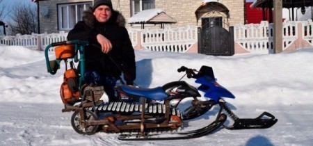 Как собрать снегоход из бензопилы своими руками — пошаговая инструкция и советы для зимы