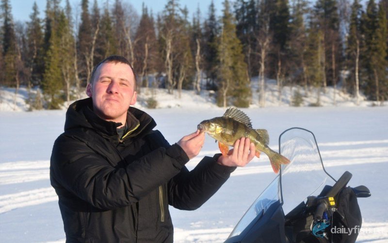 Зимняя рыбалка на Кольском полуострове, село Ловозеро